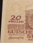 Банкнота НОТГЕЛД 20 хелер 1920г. Австрия перфектно състояние за КОЛЕКЦИОНЕРИ 44639, снимка 3