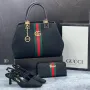 дамски сандали на ток, чанта и портмоне gucci , снимка 1