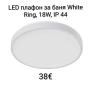 LED плафон за баня White Ring и Black Ring, 18W, IP 44, снимка 2