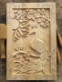Дърворезбовано пано "Паун", снимка 3
