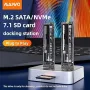 MAIWO K3016SD NVMe SATA SD 3 Bay SSD докинг станция, 10Gbps M.2 SSD адаптер за четец, снимка 2