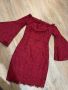 Дантелена рокля червена, снимка 1 - Рокли - 45200021