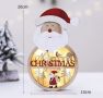 Коледна светеща фигурка Дядо Коледа. Изработена от дърво с лазерно изрязани 3D мотиви. Вградените то, снимка 4