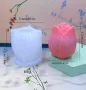 3d малко голямо Лале силиконов молд форма декорация украса фондан шоколад гипс свещ смола, снимка 3