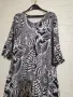 ДЪЛГА СТРАХОТНА ЧЕРНО БЯЛА РОКЛЯ 2XL-3XL, снимка 3