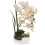 Изкуствена орхидея в бяла кашпа, 4 цвята Код P2183, снимка 3
