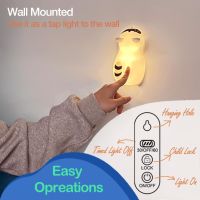 QUIGO Бебешка нощна лампа миеща мечка LED акумулаторна сензорна димируема за деца, снимка 8 - Детски нощни лампи - 45110436