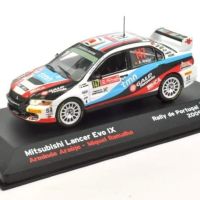 Умален модел - Mitsubishi Lancer Evo IX Rally De Portugal 2009, снимка 3 - Други - 45870649