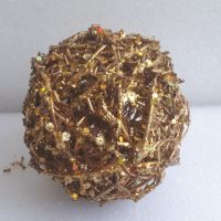 Коледна украса за елха - златна топка, снимка 2 - Други - 45083522