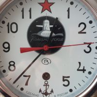 Руски военноморски корабен часовник(Командирски)-неразличим от нов, снимка 2 - Антикварни и старинни предмети - 45546352