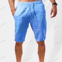 Летни мъжки свободни ленени дишащи изрязани панталони, 8цвята , снимка 9 - Къси панталони - 45375781