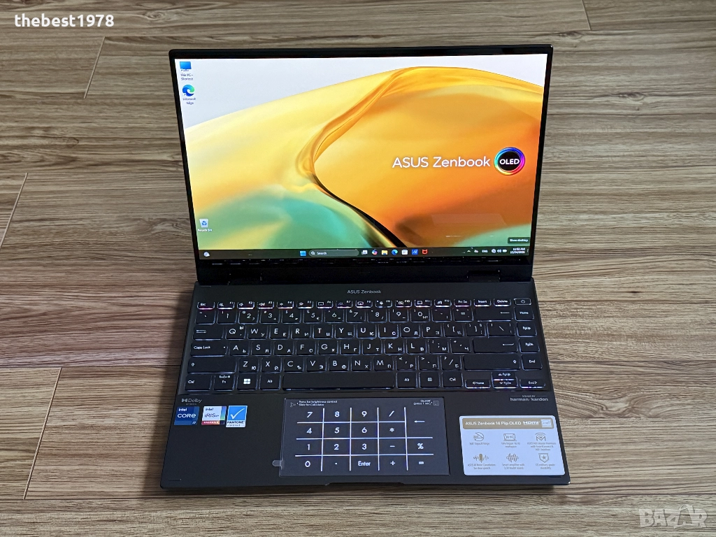 90Hz OLED ZenBook Flip`i7-12700H/16GB DDR5/1TB SSD/Retina 2880x1800, снимка 1