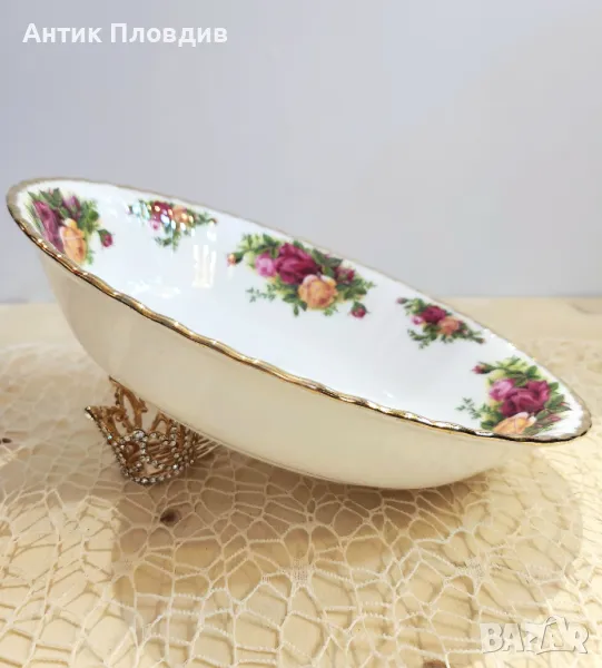 Овална купа Royal Albert – Old Country Roses, 23 см, снимка 1