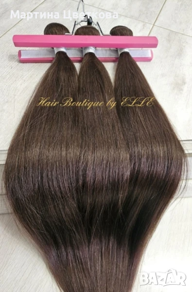 Естествена кестенява коса , снимка 1