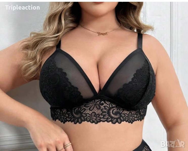 Дантелен секси сутиен, 95B, снимка 1