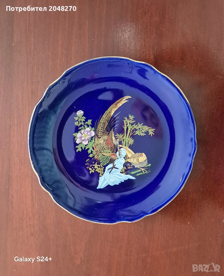 Красива Стара ЯПОНСКИ ПОРЦЕЛАН Декоративна Чиния за Стена , снимка 1