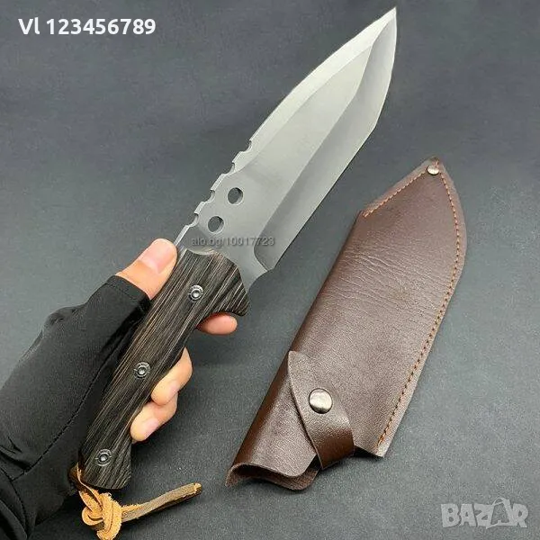 Висококачествен ловен нож 145х270, кожен калъф, снимка 1
