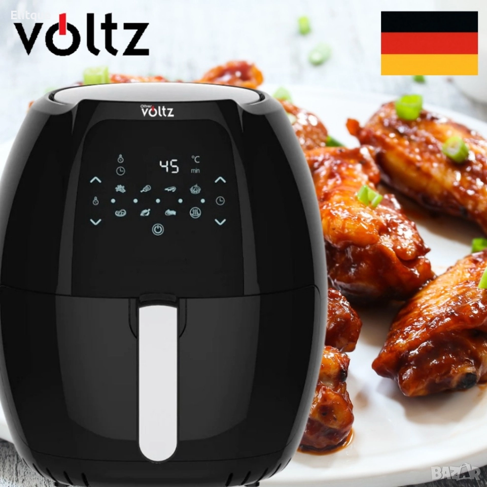 Промоция - Фритюрник AirFryer Voltz OV51980F 1800W, 7.7L, 2 ГОДИНИ ГАРАНЦИЯ, снимка 1