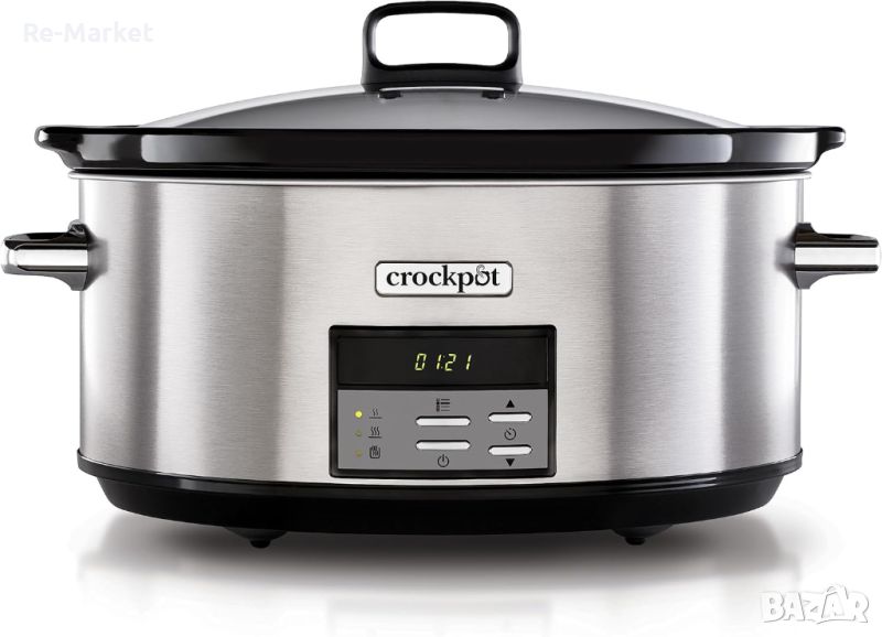 Crock-Pot Уред за бавно готвене от неръждаема стомана 7.5L (с дефекти), снимка 1