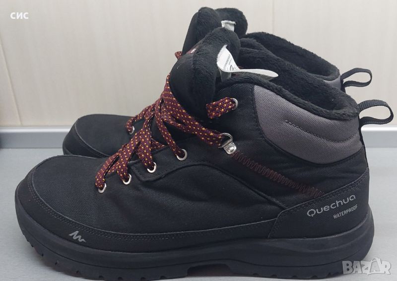 Мъжки непромокаеми туристически обувки за преходи sh100, черни, снимка 1