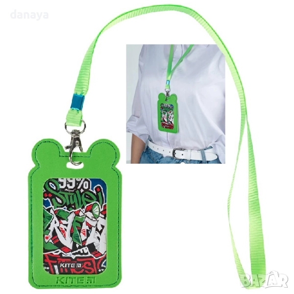 6017 Детски вертикален бадж с лента Kite, снимка 1