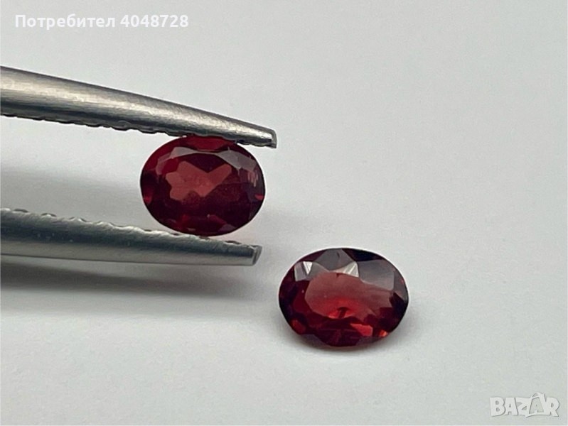 Естествен Гранат 2 бр. - 0.86 ct. - Бразилия, снимка 1