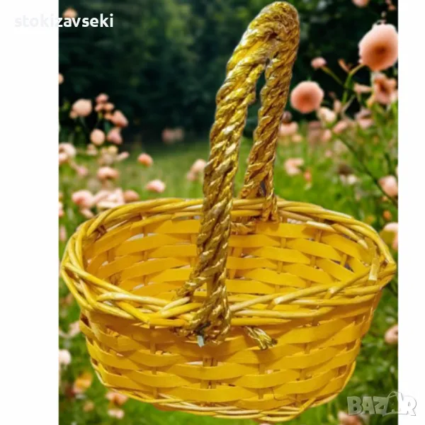 Декоративна плетена кошница за Великден, снимка 1