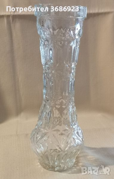  Стара ваза стъкло, снимка 1