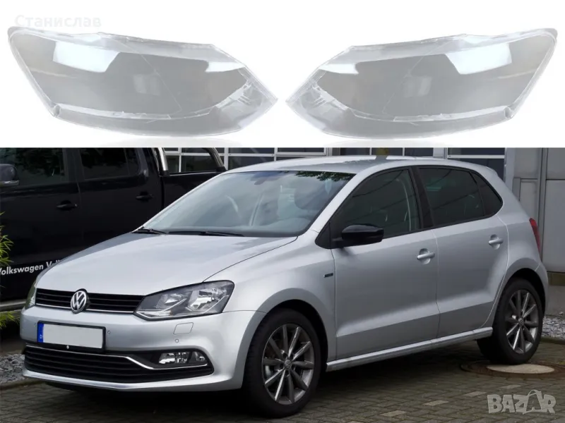 Стъкла (капаци) за фарове за VW Polo 6C, снимка 1