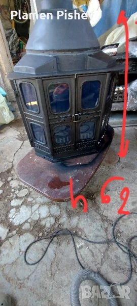 Dorve камина за вграждане- само плътен чугун.Стъкла,уплътнения,метал- вс е в отлично състояние.11 kW, снимка 1