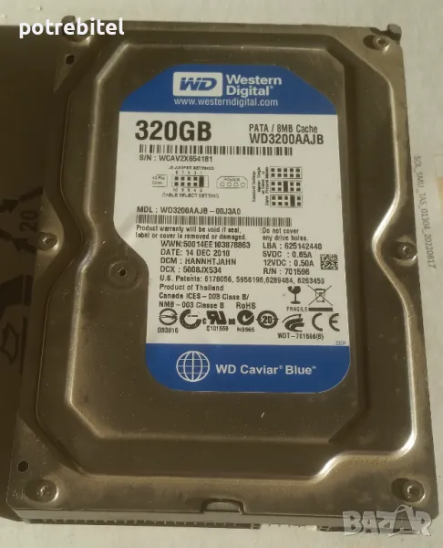 Хард диск 320 GB WESTERN DIGITAL, снимка 1