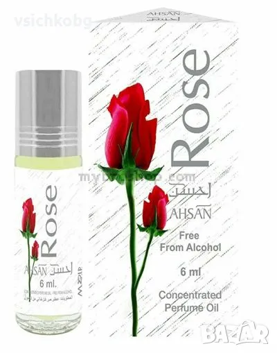 Арабско парфюмно масло ROSE от AHSAN 6 ml рози и ванилия, снимка 1