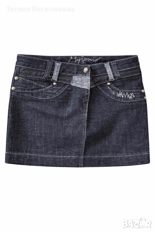 Брокатена дънкова пола, снимка 1