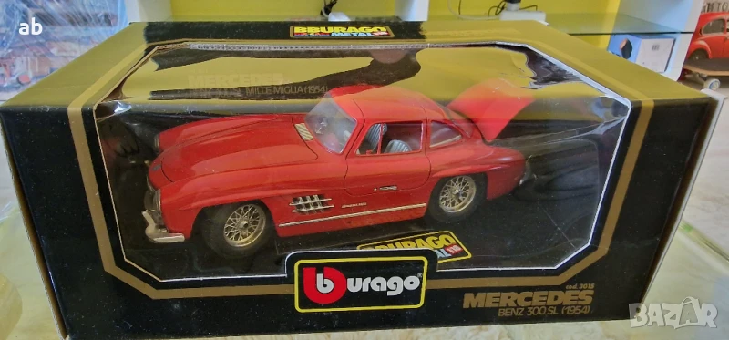 Kоличка Mетална Mercedes 300 SL Mille Miglia 1:18 Bburago чисто нова, снимка 1