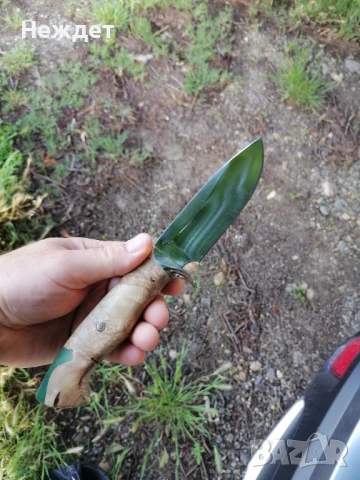 Ловен нож от лагер шх15 кован. , снимка 4 - Ножове - 50556975