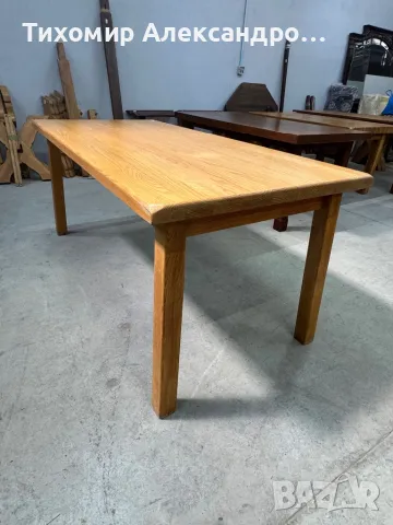 Трапезна маса от дъбов масив