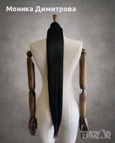 Екстеншън опашка черен , снимка 1 - Аксесоари за коса - 45192412
