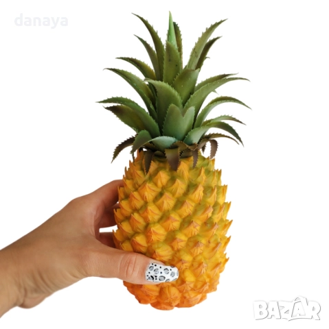 6064 Изкуствен ананас за украса и декорация, 24 см, снимка 2 - Декорация за дома - 51606087
