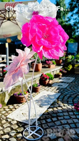  Ръчно изработени 3D цветя, снимка 8 - Декорация за дома - 50048556