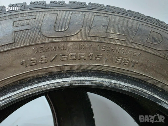 2бр зимни гуми 195/60/15 FULDA L05202, снимка 4 - Гуми и джанти - 53883111