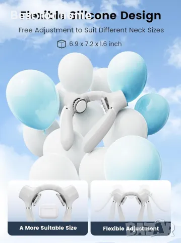 Вентилатор за врат 3 скорости, снимка 7 - Вентилатори - 49629871