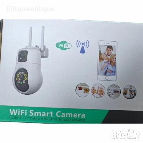 Смарт PTZ WiFi камера за външен монтаж 2x 3MP, ICSee