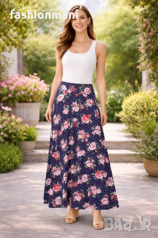 Разкроена пола 18 цвята - код 1088, снимка 8 - Поли - 45113794