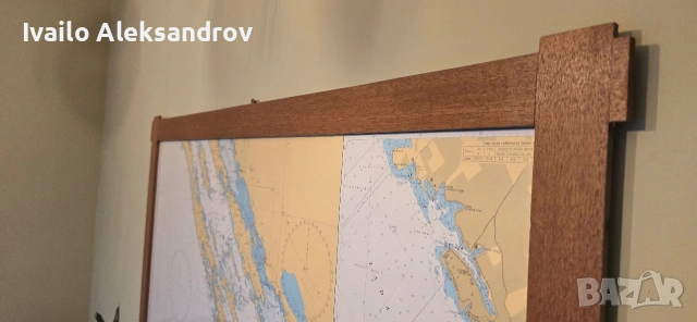Морска карта в рамка, снимка 3 - Картини - 53757202