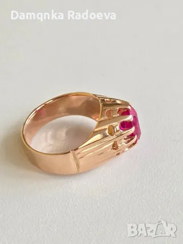 СССР златен пръстен проба 583 14 карата, снимка 3 - Пръстени - 49783569