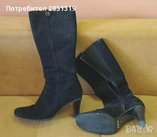 дамски ботуши естествен велур