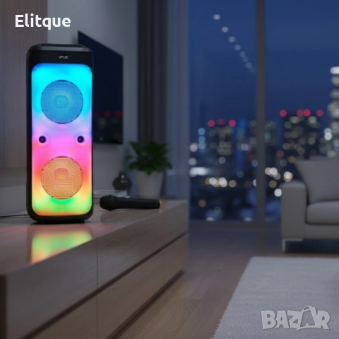 Караоке тонколона – 40W, Bluetooth, с микрофон и дистанционно управление, снимка 2 - Тонколони - 53120214