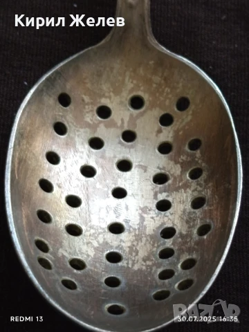 СТАРА РЯДКА ПОСРЕБРЕНА ЛЪЖИЦА с КРАСИВА ОРНАМЕНТИКА за КОЛЕКЦИЯ 49414, снимка 3 - Други ценни предмети - 51193917