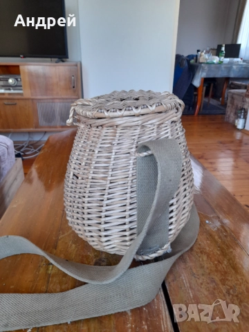 Старо плетено рибарско кошче, снимка 4 - Такъми - 51945587