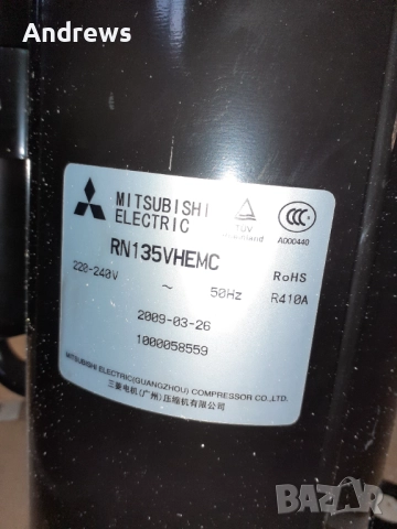 Mitsubishi Kомпресор  Ротационен за климатик R410A Mitsubishi RN135VHEMC / A0010704751, снимка 2 - Климатици - 52615783